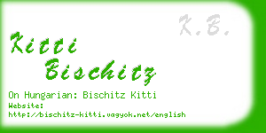 kitti bischitz business card